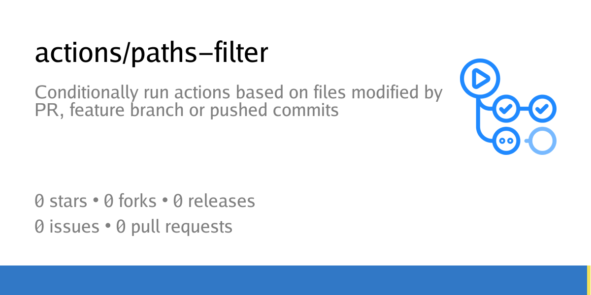 actions/paths-filter: Conditionally run actions based on files modified ...