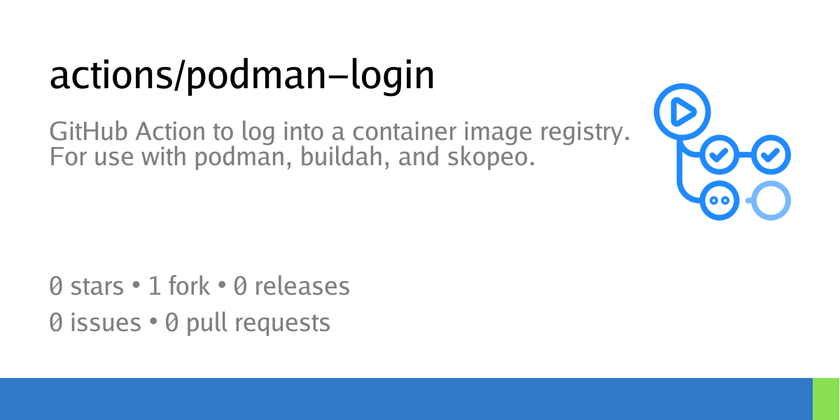 actions/podman-login: GitHub Action to log into a container image ...